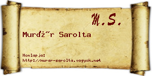 Murár Sarolta névjegykártya